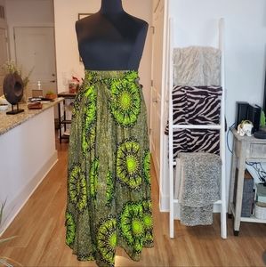Handmade African print full skirt